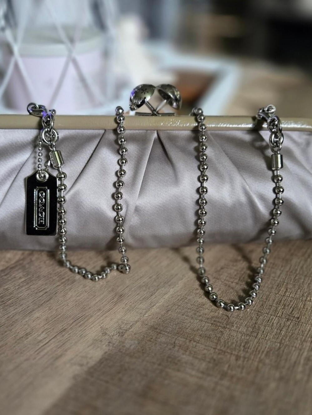 Coach Amanda Satin Darcy Clutch